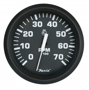 Faria universal outboard devir göstergesi. 0-7000 Rpm. 12V.