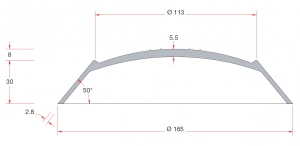 Alternative view of Bravo 610 Şişme bot tüp bitiş konisi