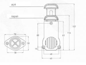 Alternative view of Bravo 616 Şişme bot su gideri