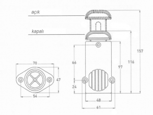 Alternative view of Bravo 616 Şişme bot su gideri