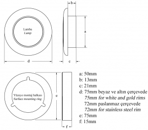 Alternative view of Hella Marine yüksek güçlü sıcak beyaz ledli lamba