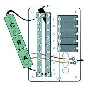 Alternative view of Otomatik sigortalı paneller için etiket aydınlatma kiti