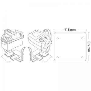 Alternative view of Akü / Tank sabitleme braketi