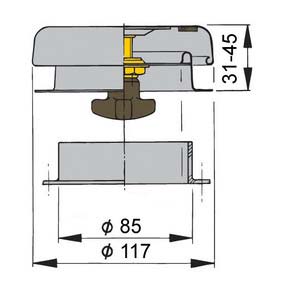 Alternative view of Vetus mantar tip havalandırma