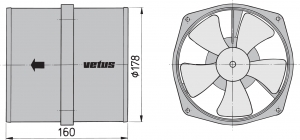 Alternative view of Vetus Blower