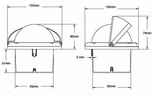 Alternative view of Ritchie Helmsman HF-743 gömme pusula