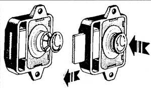 3836180 kilit için buton & halka. Delik Ø 26mm. - Görsel 3