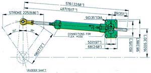 Alternative view of Vetus Hidrolik dümen sistemi