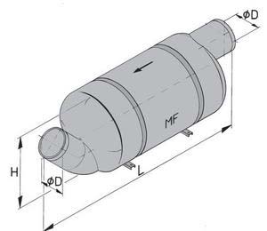 Alternative view of Vetus MF Muffler