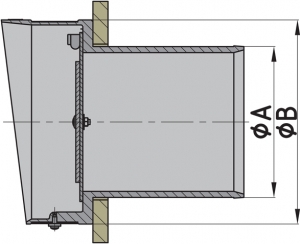Alternative view of Vetus plastik egzoz çıkışı