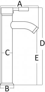 Alternative view of Osculati Diana lavabo bataryası
