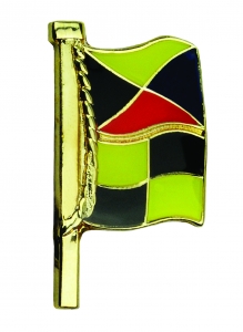 Altın kaplama ve mineli rozet