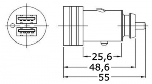 Alternative view of USB bağlatılı çakmak fişi