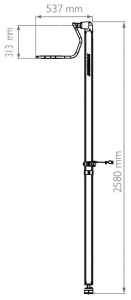 Alternative view of Scanstrut LMP2 kendinden seviyeli radar montaj direği