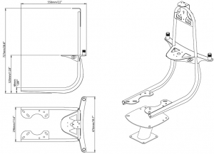 Alternative view of Scanstrut konik radar direği