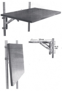 Alternative view of Masa veya koltuk için katlanır braket