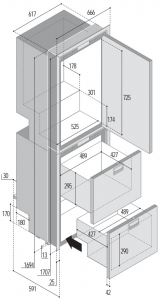 Alternative view of Buzdolabı/dondurucu. Model DW360