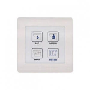 Su geçirmez elektronik kumanda paneli. Vetus TMW tuvalet için