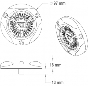 SeaBlaze X3 Spectrum RGB ledli su altı aydınlatma lambası - Görsel 3