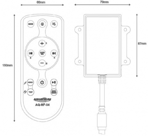 Alternative view of Aquatic AQ-RF-34 radyo frekanslı el tipi kumanda