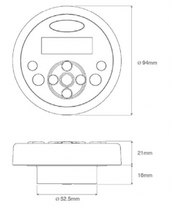 Alternative view of Aquatic AQ-WR-4F LCD ekranlı, sabit, kablolu uzaktan kumanda