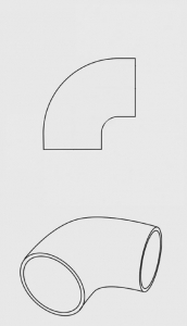 Alternative view of Halyard Esnek 90 derece siyah EPDM dirsek 120°C maks