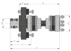 Alternative view of Vetus VDR Şaft mafsalı