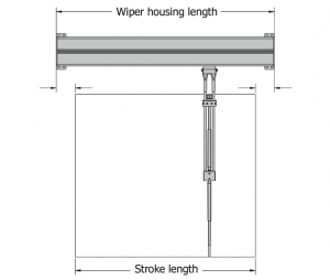 Alternative view of Ağır Hizmet tipi doğrusal tekli silecek sistemi