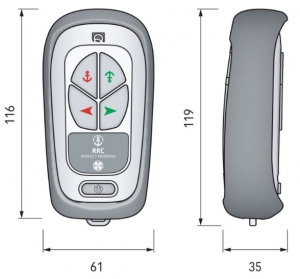 Alternative view of Quick Kablosuz uzaktan kumanda el ünitesi. Baş manevra pervanesi için.