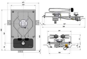 Alternative view of Eno Master 1 gömme tek gözlü gazlı ocak
