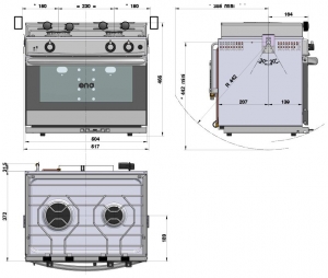 Alternative view of Eno Grand Large 2 çift ocaklı fırın