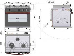 Alternative view of Eno Allure 3 3 ocaklı fırın