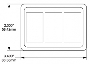 Alternative view of Contura Switch Montaj Paneli - 3 lü