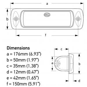 Alternative view of Hella Marine Sea Hawk-R Gömme LED Projektör