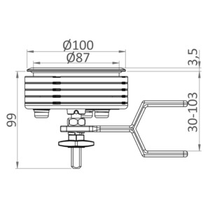 Alternative view of Eclipse Çek ve Çevir gömme kulp  Büyük