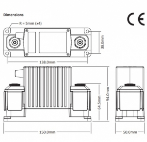 Alternative view of Whisper Power Uzaktan Kumandalı Akü Şalteri 48V / 350 A