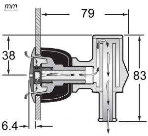 Alternative view of Attwood P-Trap yakıt tankı havalandırması