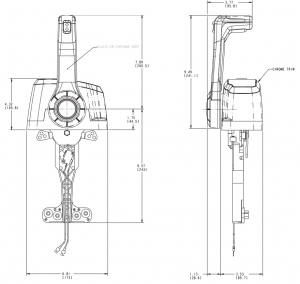 Alternative view of Seastar CHX8151 tekli kumanda kolu