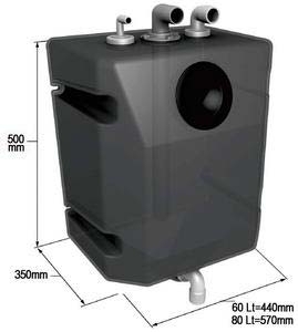 Alternative view of Vetus dik montaj pis su tankı
