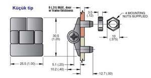 Alternative view of Southco Marine E6 ayarlı menteşeler