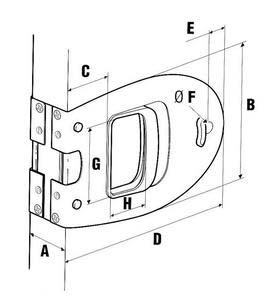 Alternative view of Mobella kanatlı tip kapı kilidi