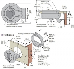 Alternative view of Southco Marine M1 kulplu kilit