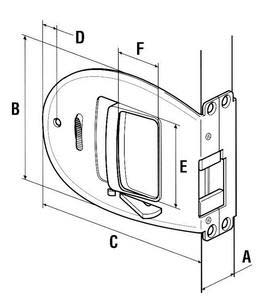 Alternative view of Mobella sürgü kapı kilidi