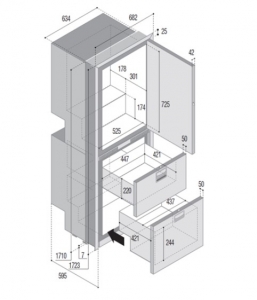 Alternative view of Hepsi Bir Arada Buzdolabı. Model DRW360A