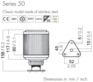 Alternative view of Aqua Signal 50 serisi demir feneri