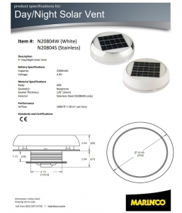 Alternative view of Nicro Day&Night Solar havalandırma
