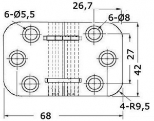 Alternative view of Katlanır masa menteşesi