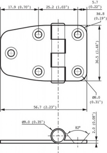 Alternative view of Kapaklı menteşe