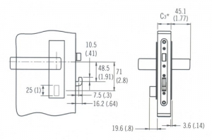 Alternative view of Mobella McCoy Star Square kapı kilidi