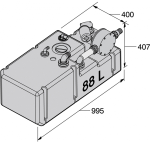 Alternative view of Vetus pis su tankı sistemi
